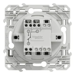 Interrupteur va-et-vient 10A à vis Schneider Electric Odace anthracite