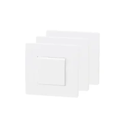Interrupteur va-et-vient blanc complet, lot de 3