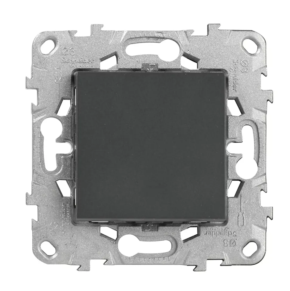 Interrupteur va-et-vient connexion rapide 10A Schneider Electric Unica Déco anthracite