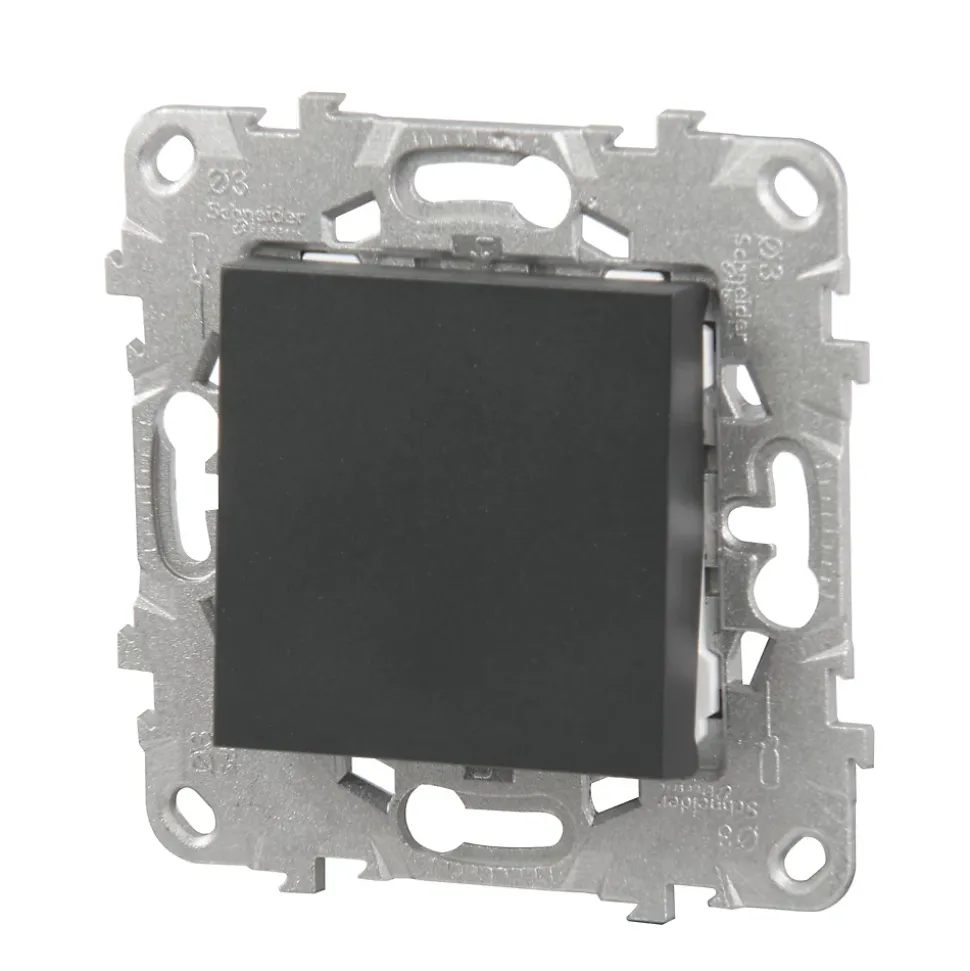 Interrupteur va-et-vient connexion rapide 10A Schneider Electric Unica Déco anthracite