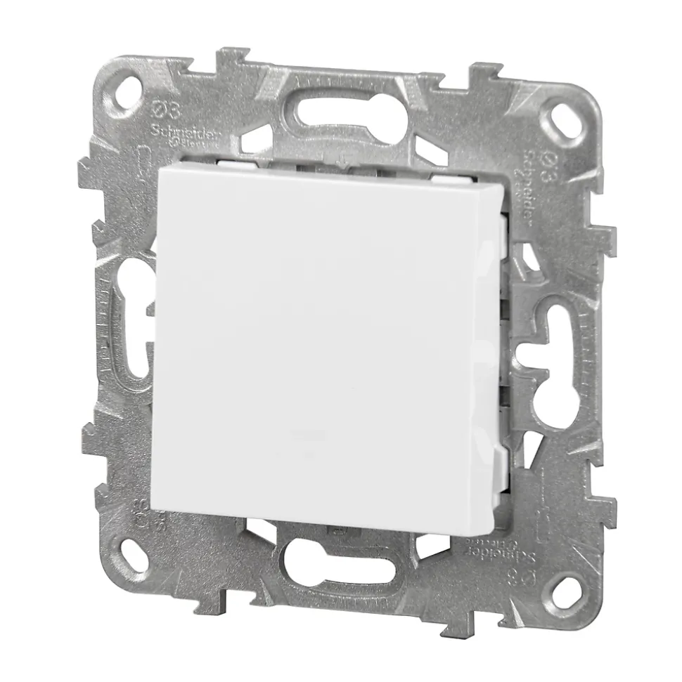 Interrupteur va-et-vient connexion rapide 10A Schneider Electric Unica Déco blanc