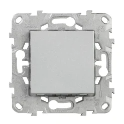 Interrupteur va-et-vient connexion rapide 10A Schneider Electric Unica Déco aluminium