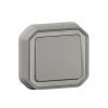 Interrupteur va-et-vient à encastrer Plexo gris 10A - 070030L - Legrand