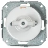 Interrupteur va-et-vient Fontini Garby Porcelaine blanche, manette blanche