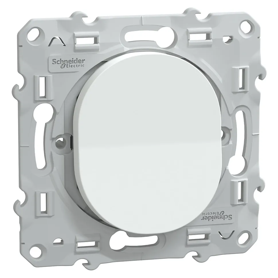 Interrupteur va-et-vient Schneider Electric Ovalis blanc