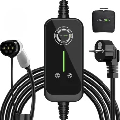 JATRHG P1 chargeur portable réglable de 3,6kW à 1,5kW / 16A à 8A monophasé, 15m, type 2, pour véhicules électriques