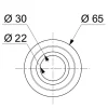 Joint de clapet standard mécanisme de chasse d'eau silicone Ø22mm-65mm Wirquin