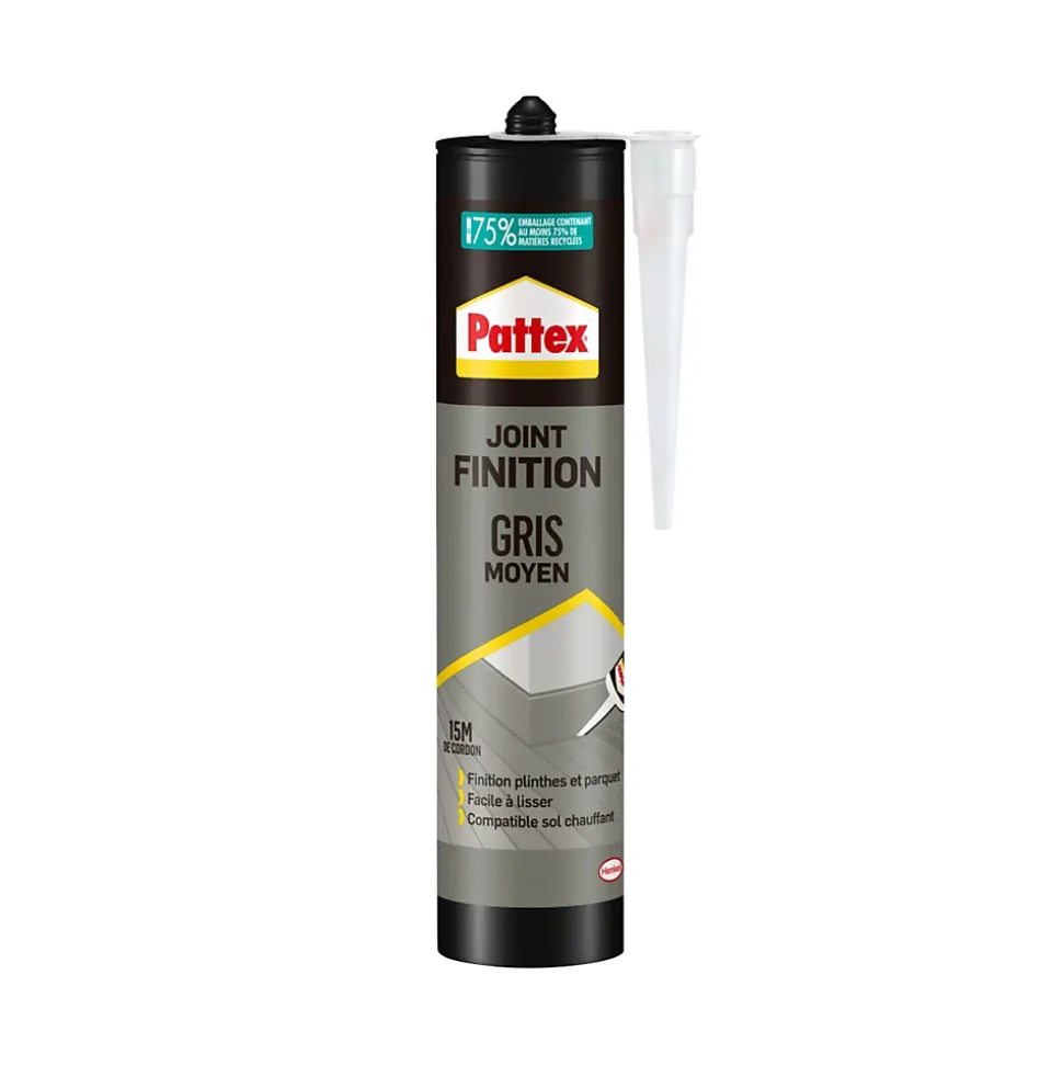 Joint de finition Pattex gris moyen 280ml