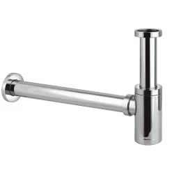 Kibath Siphon rond MIN, finition chrome poli, en laiton