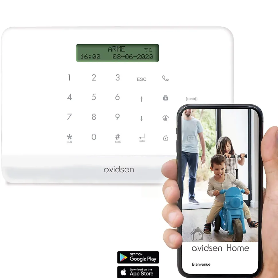 Kit alarme sans fil connectée HomeSecure pour votre maison T4/T5