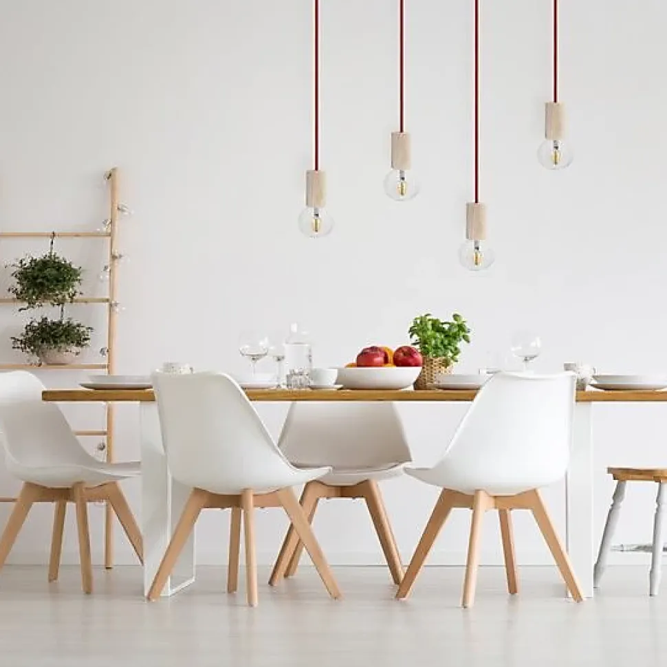 Kit Cache Douille Tube en Bois Brut 90mm à Personnaliser Une Touche Moderne pour Vos Luminaires