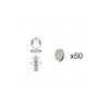 1 Kit composés de 50 cache-vis argent vieilli Lot de 25