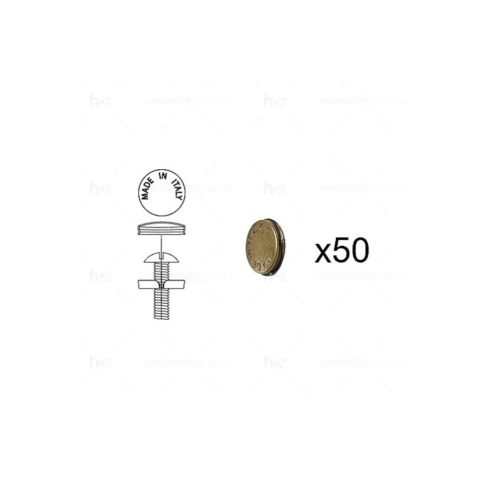 1 Kit composés de 50 cache-vis bronze antique