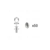 1 Kit composés de 50 cache-vis nickel brillant