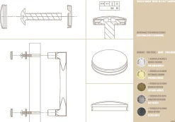 1 Kit composés de 50 cache-vis nickel brillant