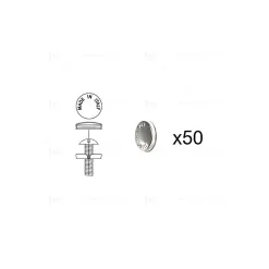 1 Kit composés de 50 cache-vis nickel brillant Lot de 25