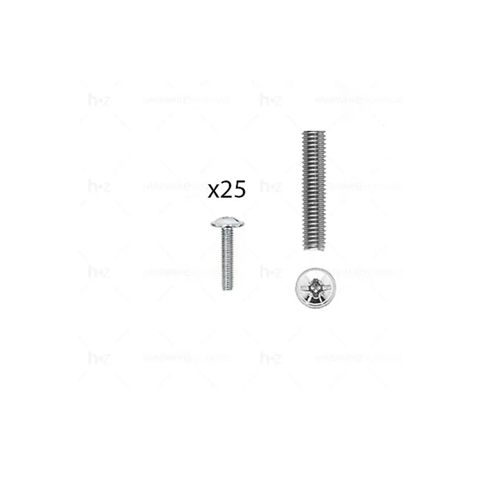 1 kit composés de 25 vis M4X20 mm zinguée Lot de 25