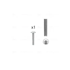 1 kit composés de 1 vis M4X25 mm zinguée, Lot de 6