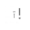 1 kit composés de 25 vis M4X20 mm zinguée, Lot de 6