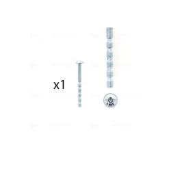 1 kit composés de 1 vis M4x45 mm zinguée cruciforme-fendue Lot de 25