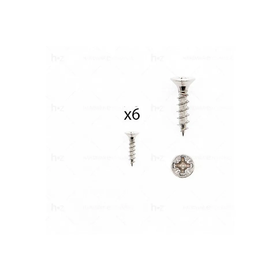 1 kit composés de 6 vis 4X18 mm galvanisé Nickel millésimé, Lot de 6