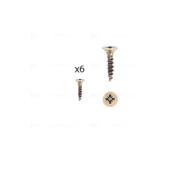 1 kit composés de 6 vis 4X18 mm galvanisé Florence antique, Lot de 6