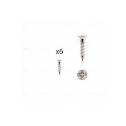 1 kit composés de 6 vis 4X18 mm galvanisé Nickel millésimé