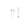 1 kit composés de 2 vis 4x25 mm + 2 vis 4x50 mm argent brillant