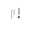 1 kit composés de 2 vis 4x25 mm + 2 vis 4x50 mm Fer noir vintage Lot de 25