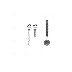 1 kit composés de 2 vis 4x25 mm + 2 vis 4x50 mm Fer noir vintage Lot de 25