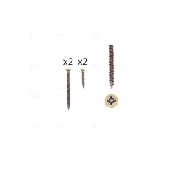 1 kit composés de 2 vis 4x25 mm + 2 vis 4x50 mm Florence antique