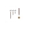 1 kit composés de 3 vis 35x16  + 3 vis 4x25  + 3 vis 4x50 Florence antique, Lot de 6