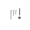 1 kit composés de 3 vis 35x16  + 3 vis 4x25  + 3 vis 4x50  Fer noir vintage Lot de 25