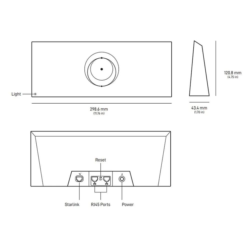 Kit de connexion internet Starlink standard V4 blanc