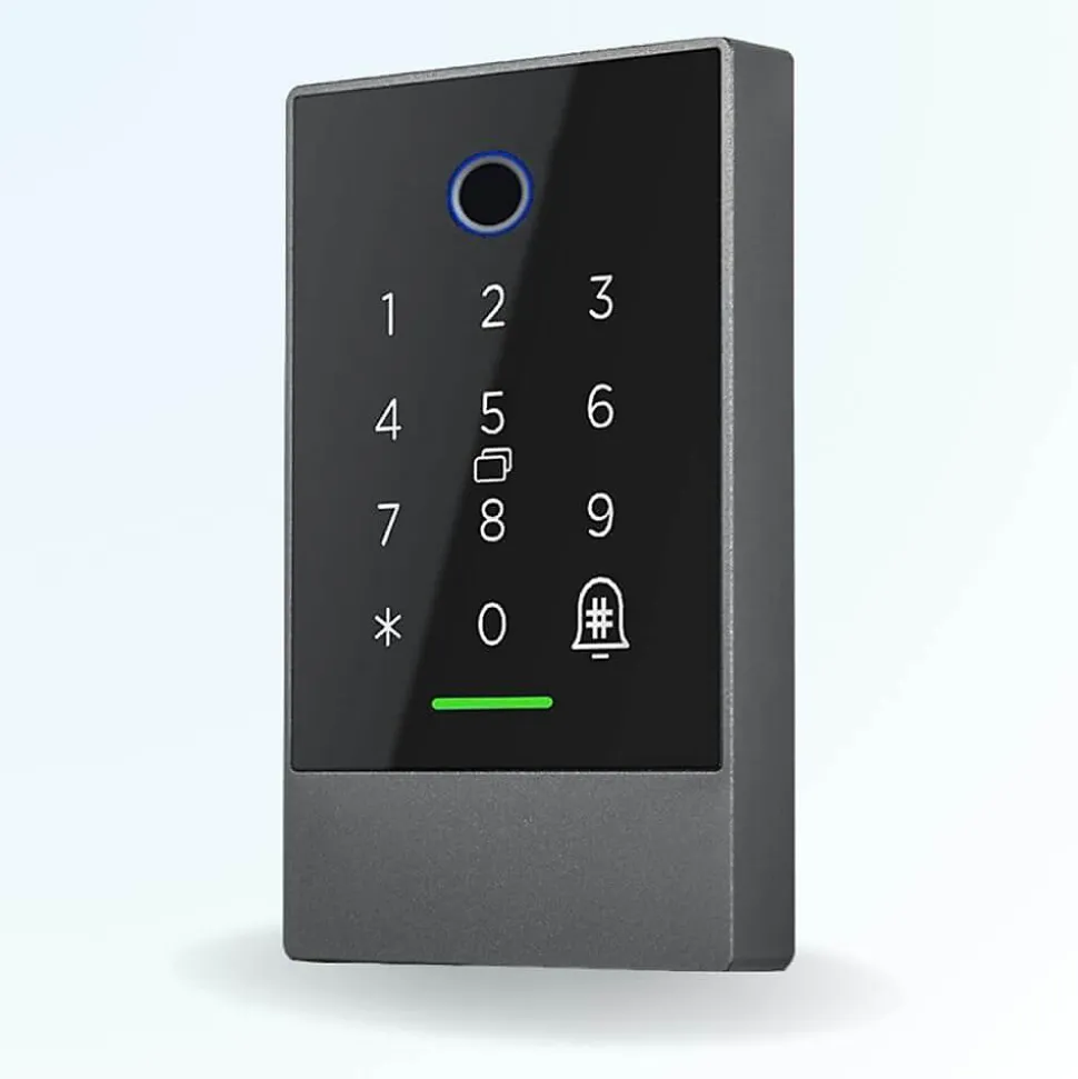 Kit de contrôle d'accès connecté - code badge et biométrie - locky 7 bio