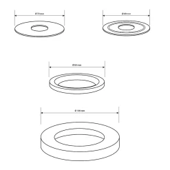 Kit de joints pour réservoir de toilette Flomasta