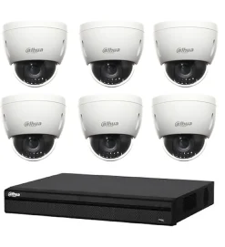 Kit de Vidéosurveillance Dahua DVR HCVR8208AS3 et 6 Mini Caméras Dôme HDCVI PTZDHSD42212IHC