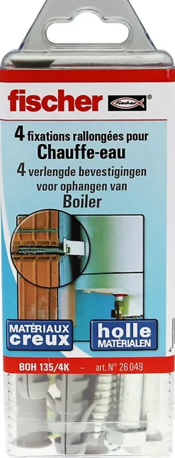 Kit fixation chauffe-eau sur brique creuse BOH 135 Fisher
