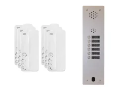 Kit interphone 1 rangée avec 6 combinés URMET Collectif