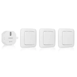 Kit 3 interrupteurs sans fil pour chambre Smartwares
