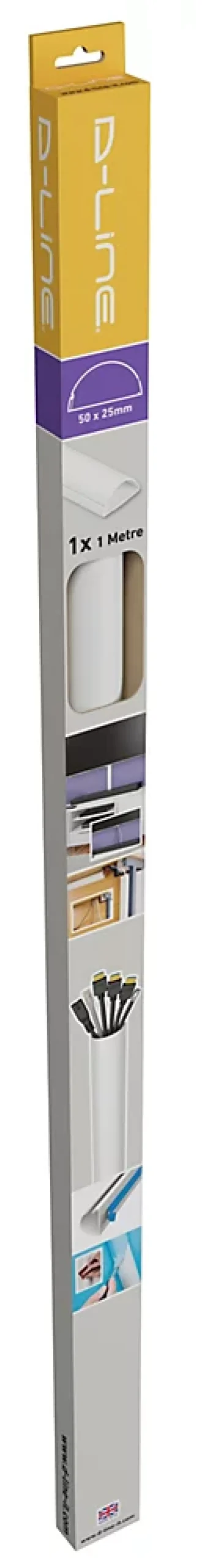 Kit moulure semi-circulaire D-Line 50 x 25 mm blanc