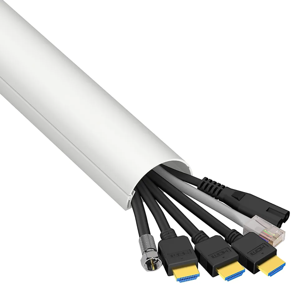 Kit moulure semi-circulaire D-Line 50 x 25 mm blanc