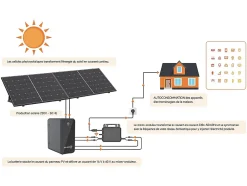 Kit 2 panneaux solaires Plug and Play + batterie de stockage - 850 W - LUMINOSER
