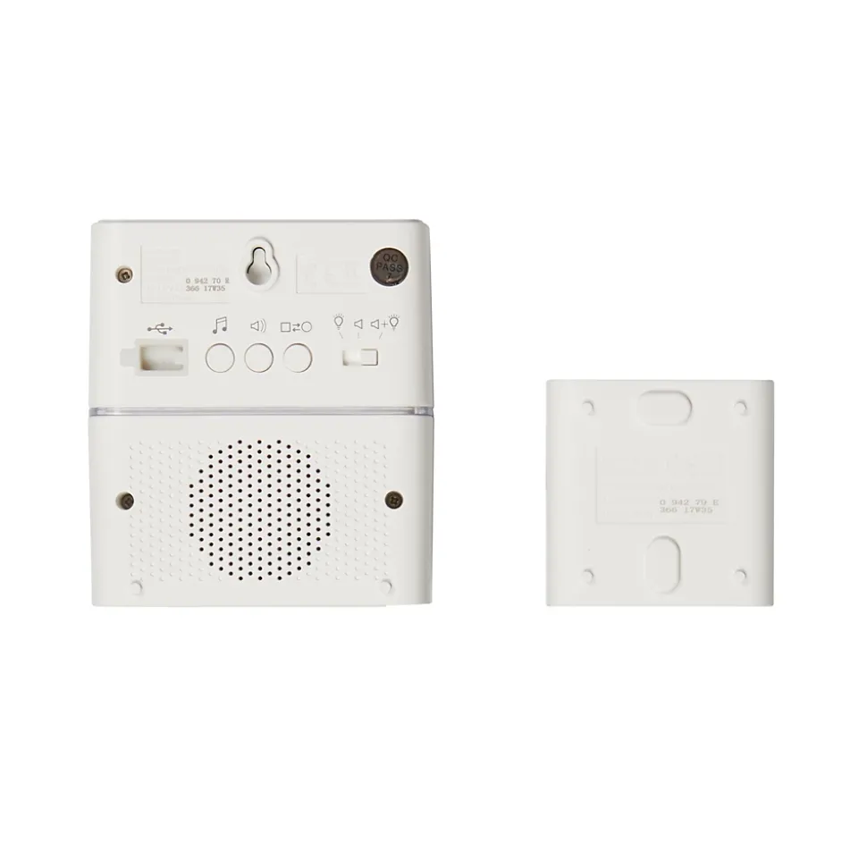 Kit Serénité carillon et sonnette sans fil Legrand 30 mélodies + MP3 alimentation par piles - blanc