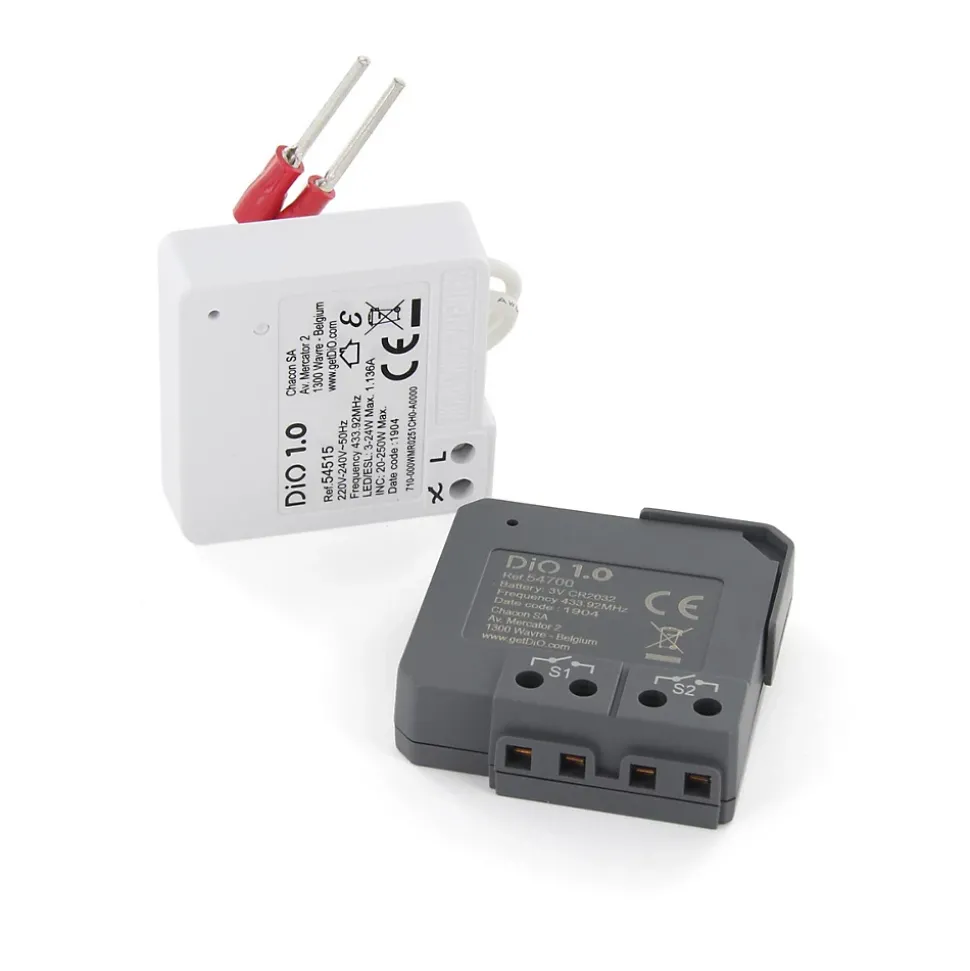 Kit va et vient récepteur + émetteur 250W - Blanc - DiO
