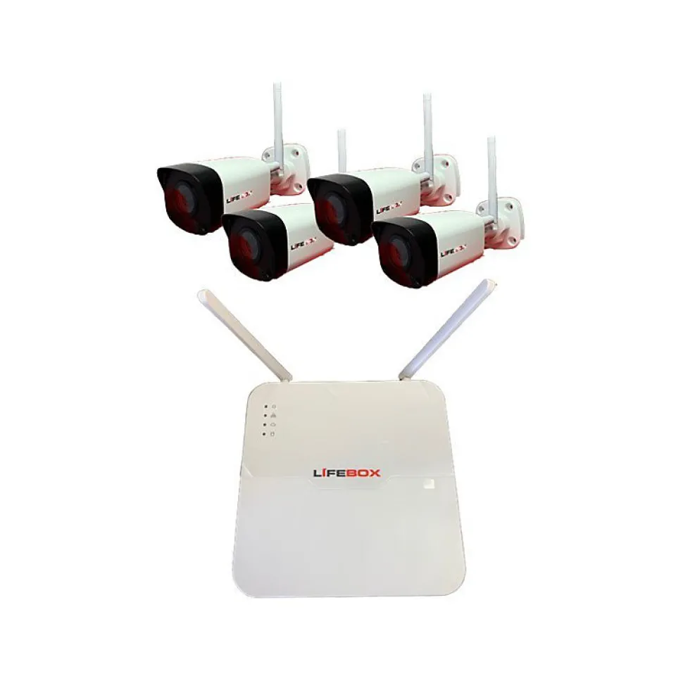 Kit vidéo surveillance wifi 4 caméras, disque dur 2t