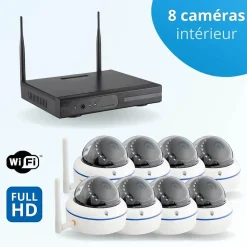 Kit vidéo-surveillance wifi 8 caméras full-hd+ (3mp) 2304x1296 - intérieur