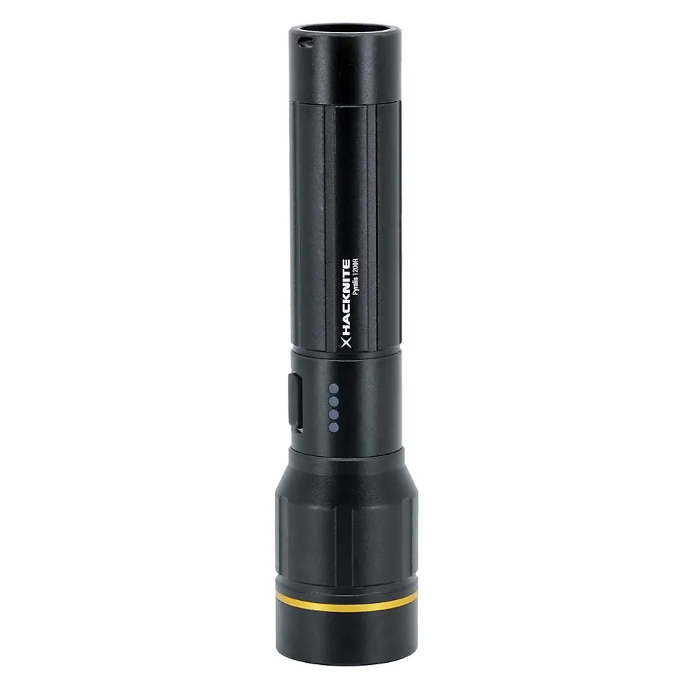 Lampe de Poche LED Rechargeable PIRALYS 1200R - 1200 lumens HACKNITE