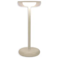 Lampe de table à accu PASI intérieur extérieur métal plastique beige intensité variable tactile fonction mémoire hauteur 26cm