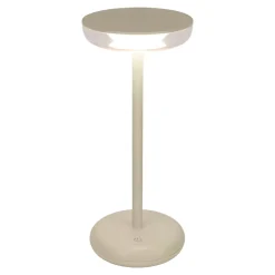 Lampe de table à accu PASI intérieur extérieur métal plastique beige intensité variable tactile fonction mémoire hauteur 26cm